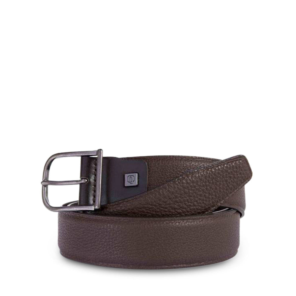 Piquadro Cuero Leather Single Prong Buckle Dark Brown Men's Belt CU4834W95-TM