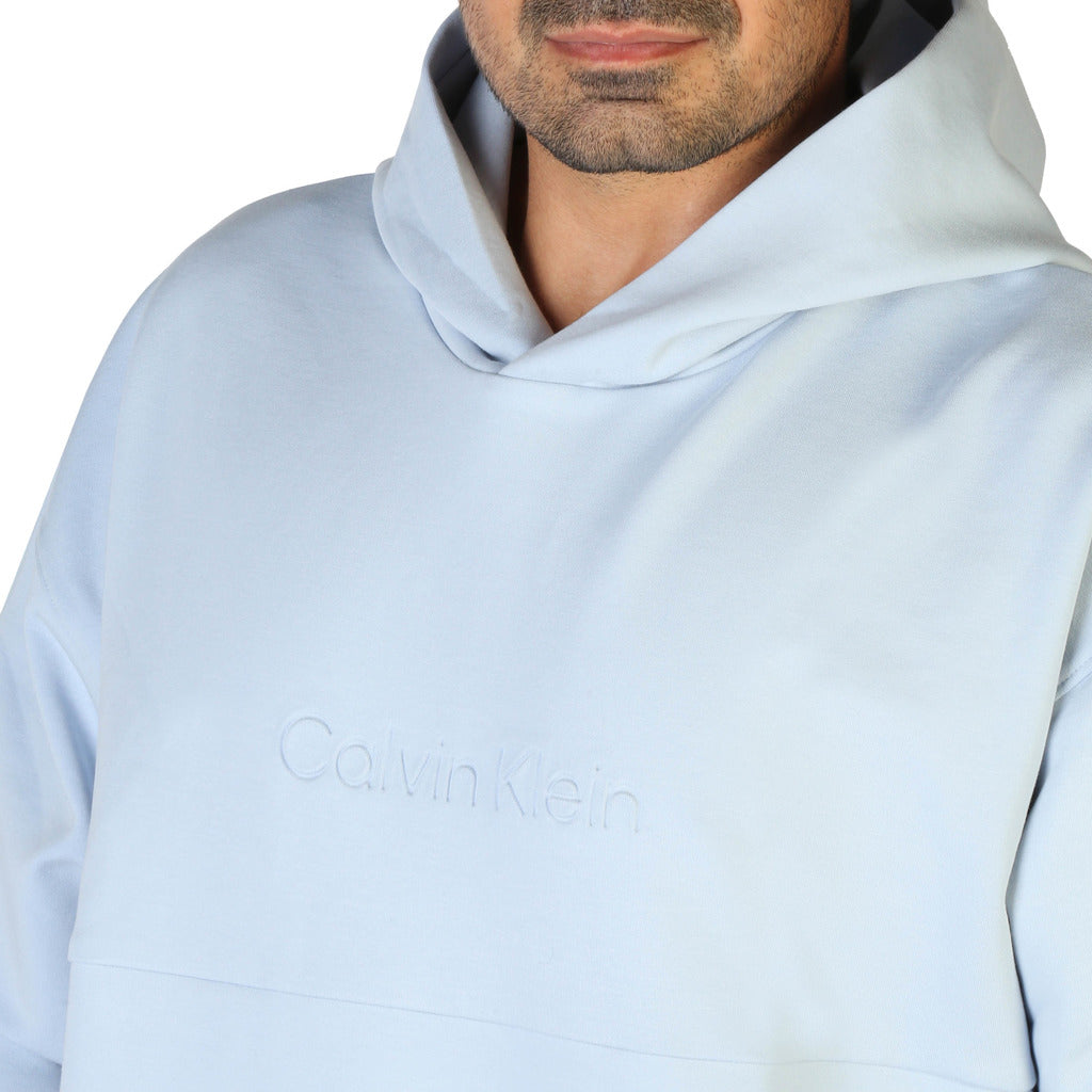 Calvin klein organic cotton outlet logo hoodie