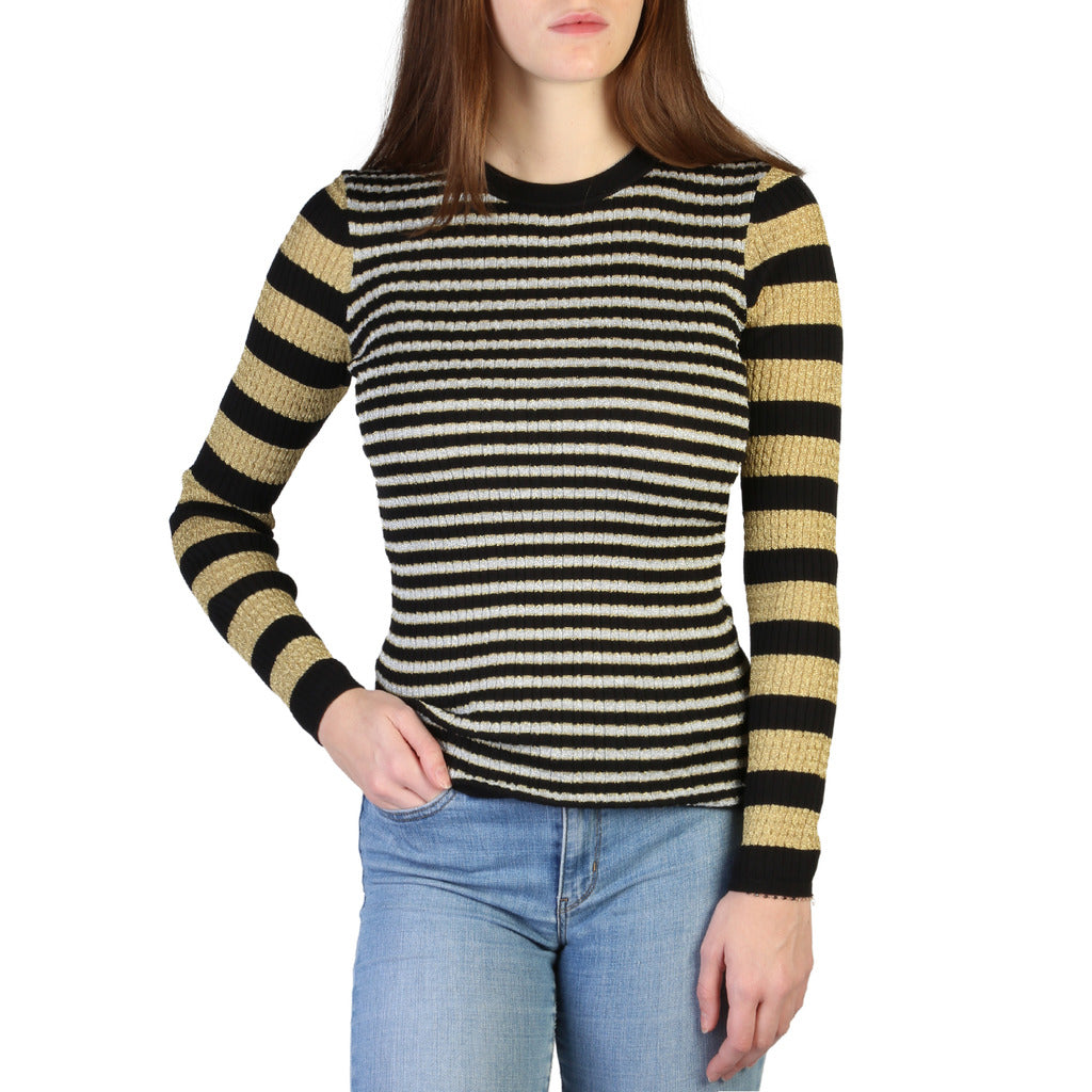 Tommy Hilfiger Zendaya Lurex Stripe Black Women's Sweater WW25053