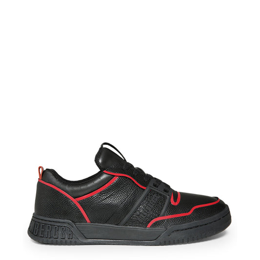 Bikkembergs Scoby Leather Basketball Black Men's Shoes 202BKM0102001