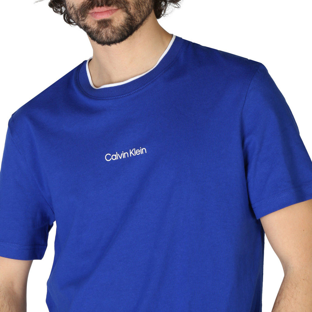 Calvin Klein Organic Cotton Logo Blue Men's T-Shirt K10K107845C85