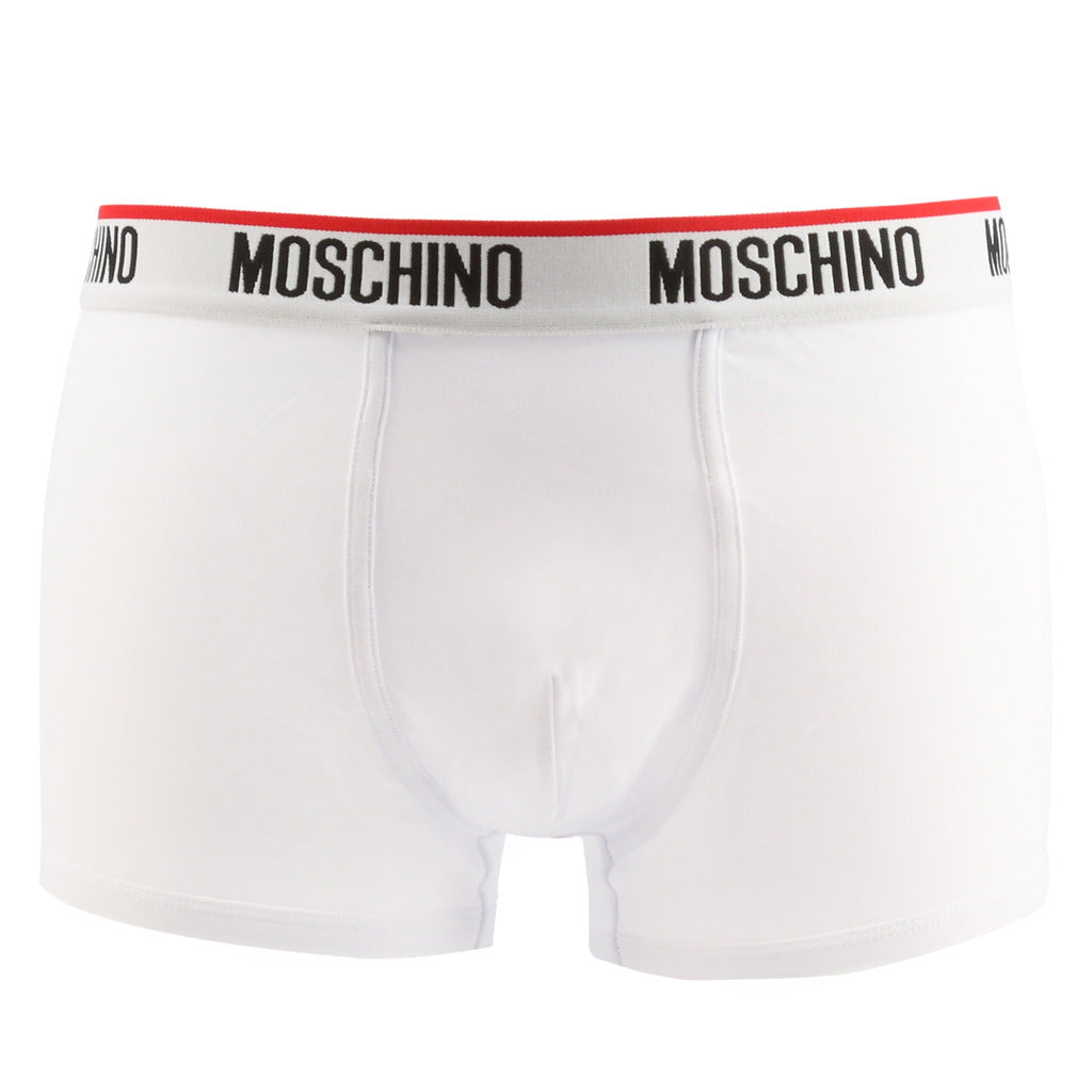 Moschino Logo Band 2-Pack Boxer Briefs White Men's Underwear A475181190001
