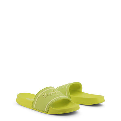 Pepe Jeans Slider Logo Green Women's Slide Sandals PLS70112-628