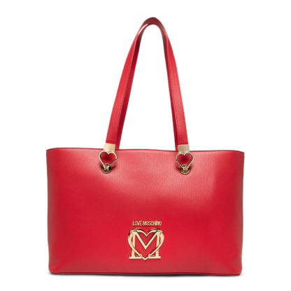 Love Moschino Fancy Hear Handle Red Women's Shopper Bag JC4085PP1ELZ0500