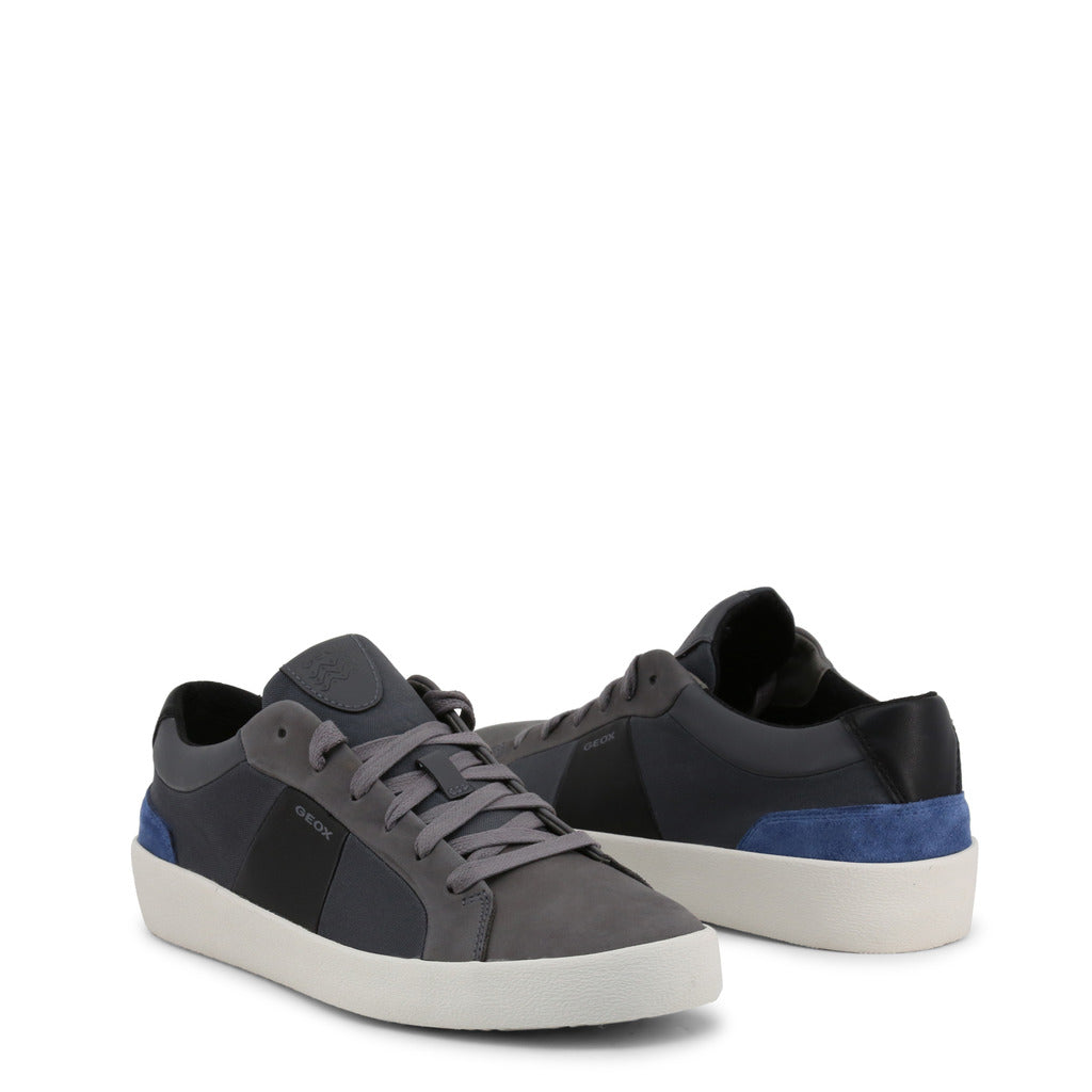 Geox Warley Stone/Black Low Top Casual Men's Sneakers U926HB04311C9147