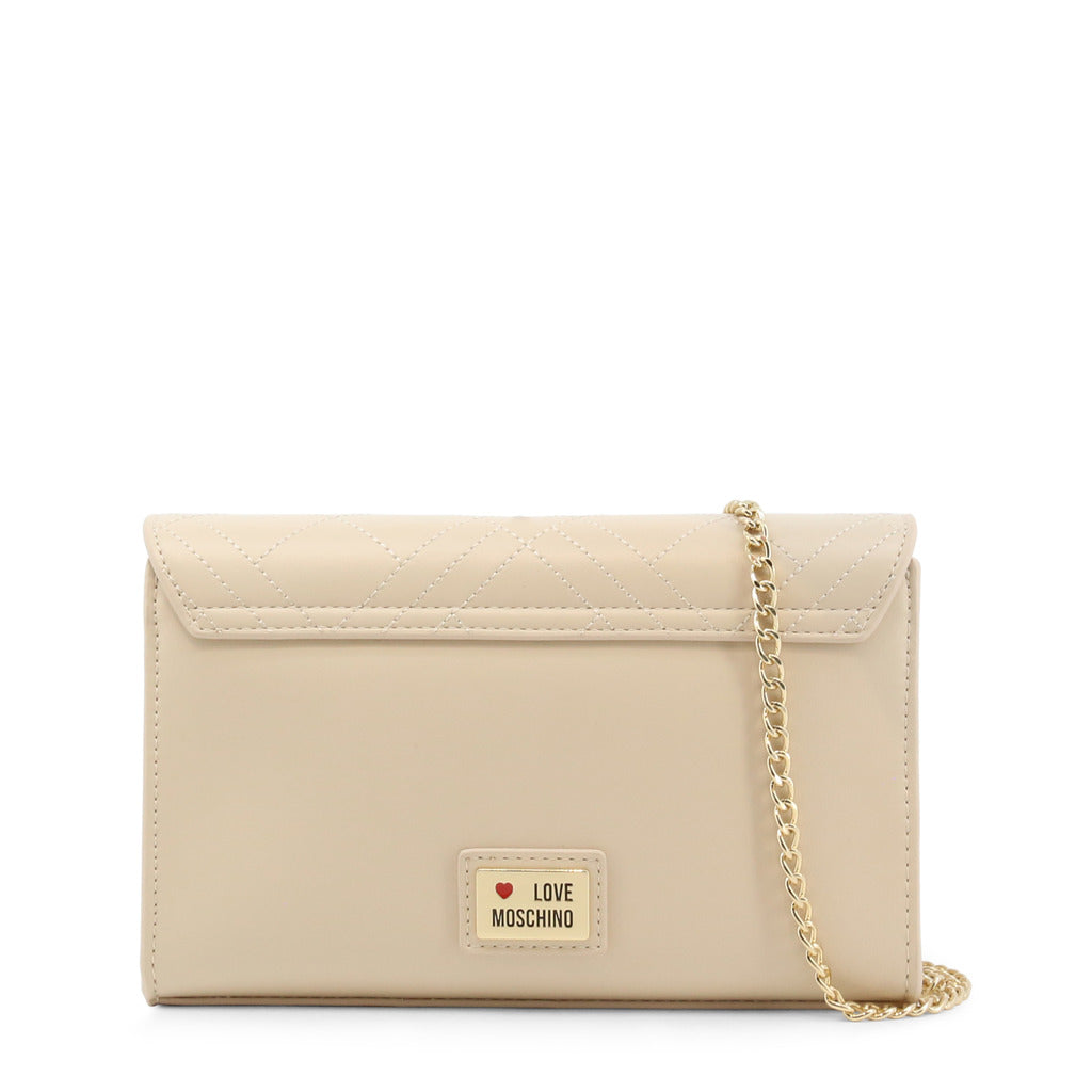 Love Moschino Buttons Heart Ivory Women's Clutch Bag JC4114PP1ELP0110