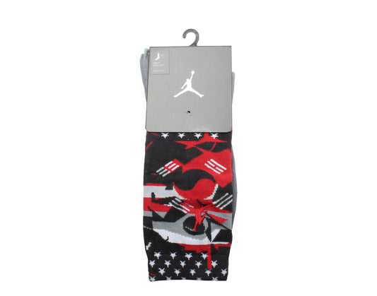 Nike Air Jordan Jumpman 9 Low Crew Grey/Red/Black Socks 806411-065