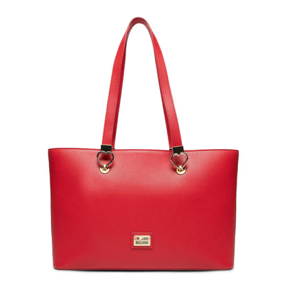 Love Moschino Fancy Hear Handle Red Women's Shopper Bag JC4085PP1ELZ0500
