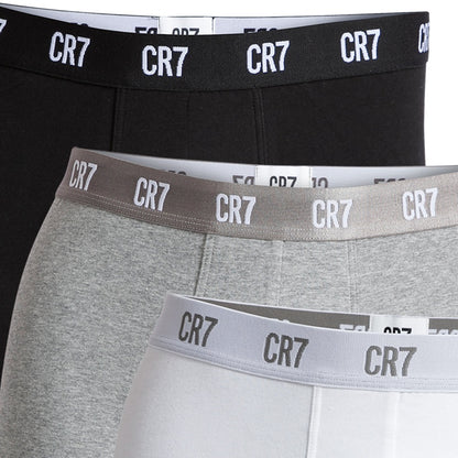 Cristiano Ronaldo CR7 3-Pack Boxer Briefs Black/Grey/White Men's Underwear 8100-49-633