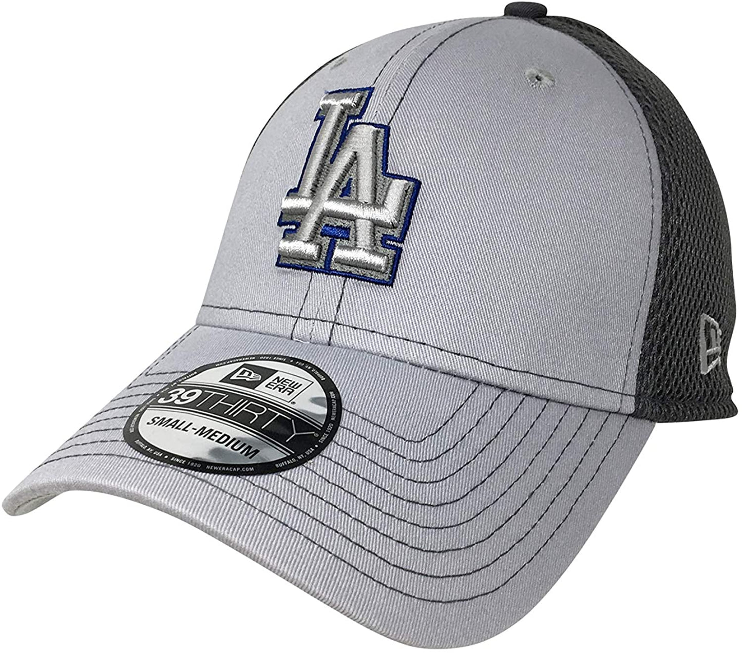 New Era 39THIRTY MLB Los Angeles Dodgers Team Classic Flex Grey Stretch Fit Hat