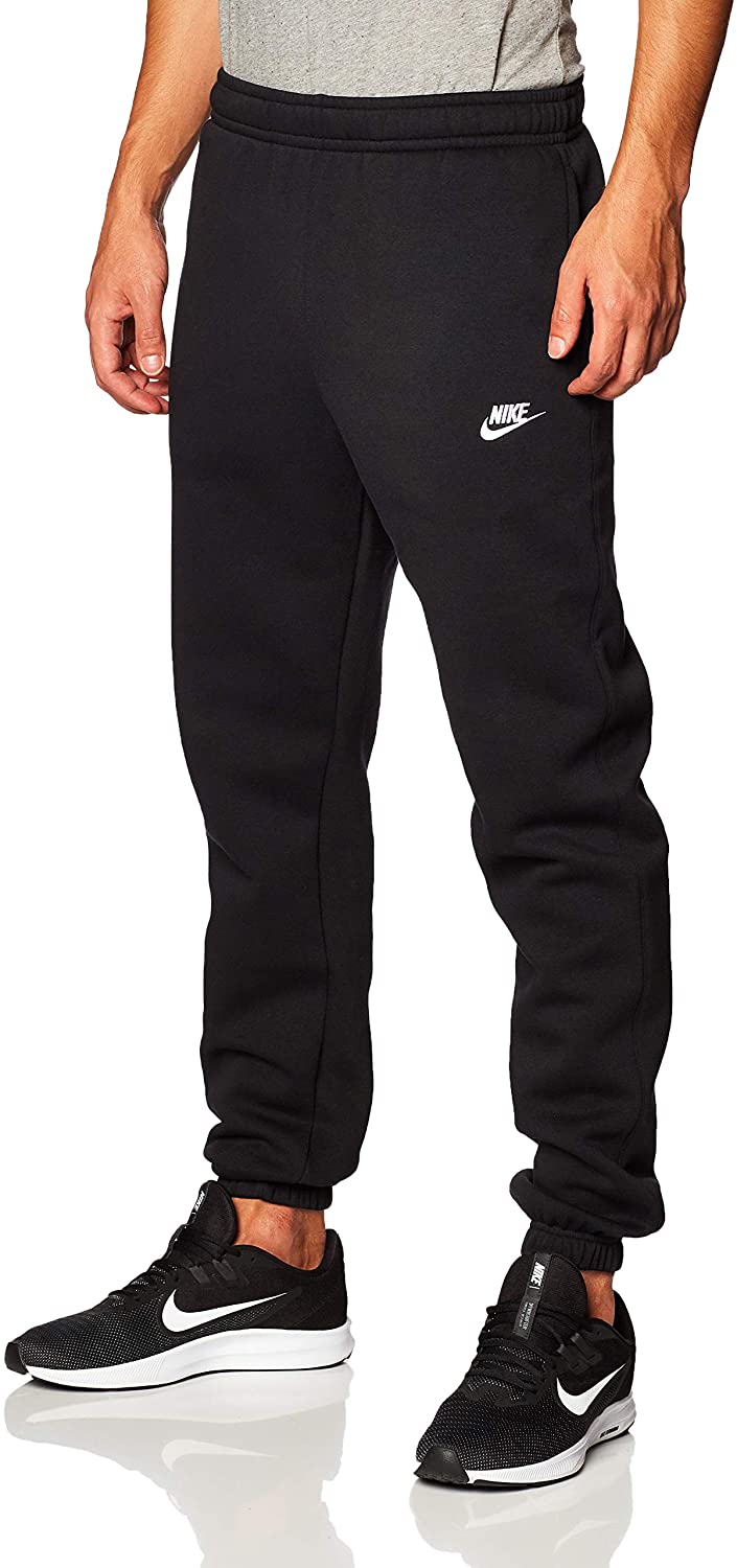 Nike Sportswear Standard Fit Fleece Black/Black/White Men's Jogger Pants BV2737-010