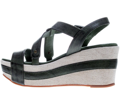 Antelope 821 Slingback Olive Women's Wedge Sandals 821-OLIVE