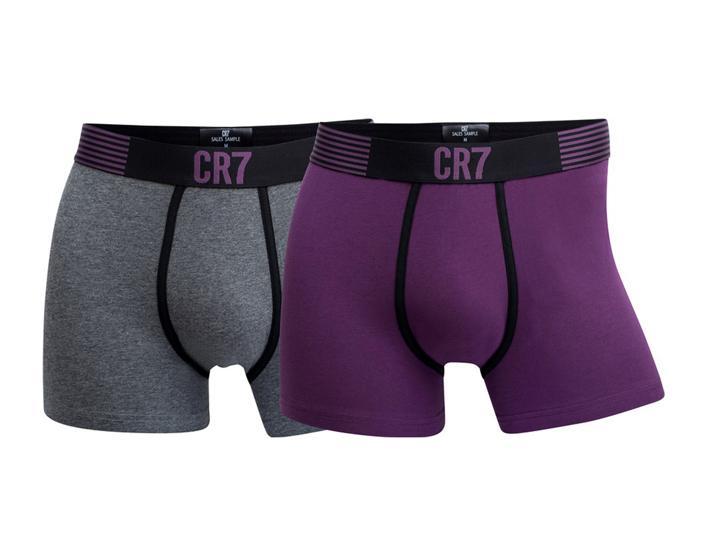 Cristiano Ronaldo CR7 2-Pack Boxer Briefs Grey/Purple Men's Underwear 8302-49-536
