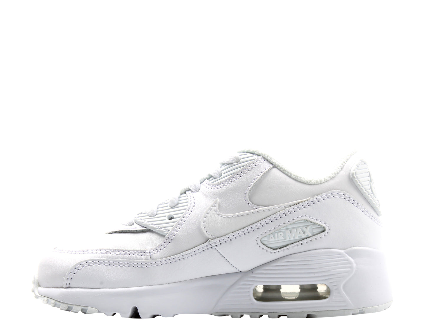 Nike Air Max 90 LTR (PS) White/White Big Kid's Running Shoes 833414-100