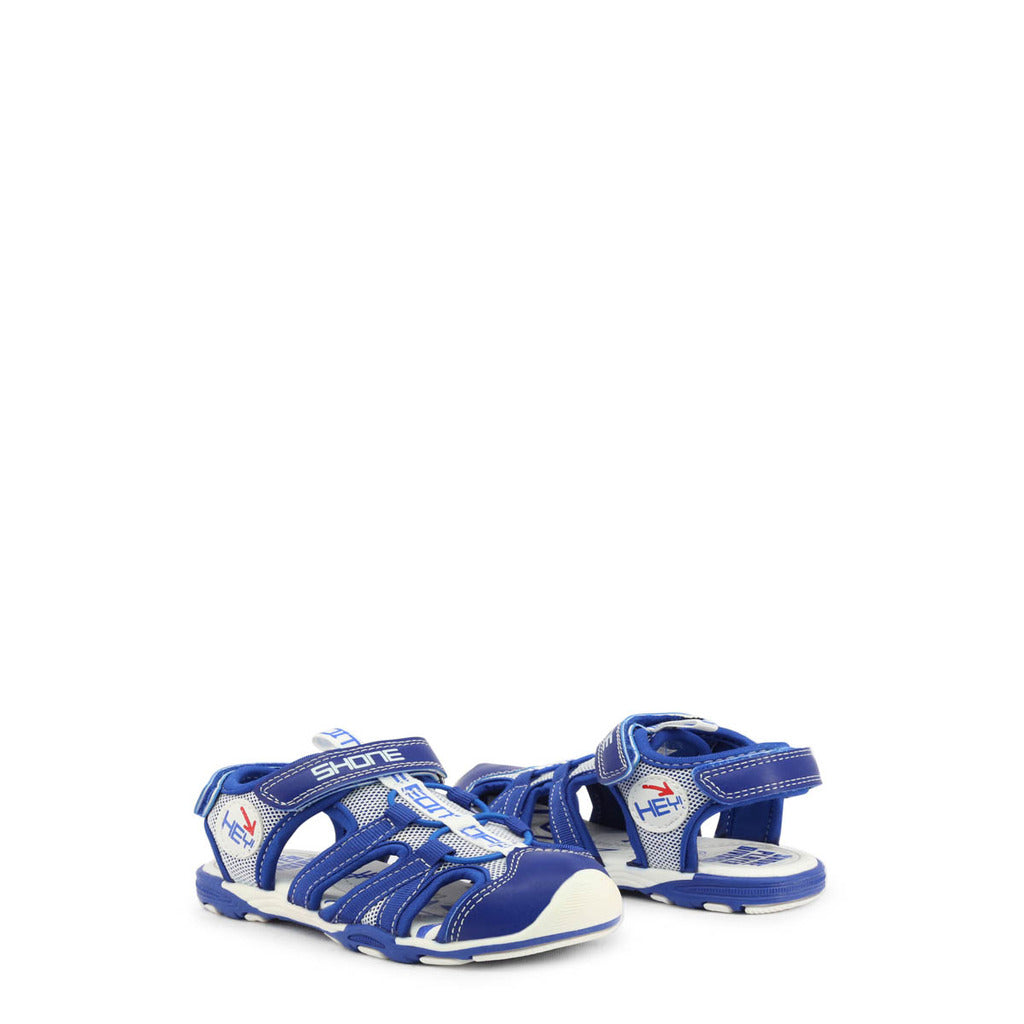 Shone Sport Ankle Strap Blue Boys Sandals 3315-035