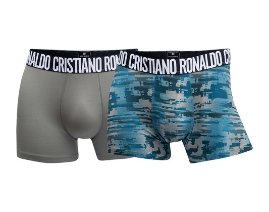 Cristiano Ronaldo CR7 2-Pack Boxer Briefs Grey/Blue-DigiCamo Men's Underwear 8502-49-421