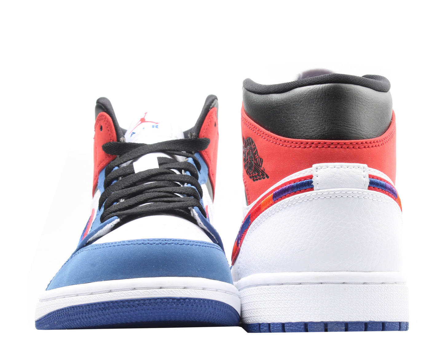Nike Air Jordan 1 Mid SE White/Red-Rush Blue Men's Basketball Shoes 852542-146