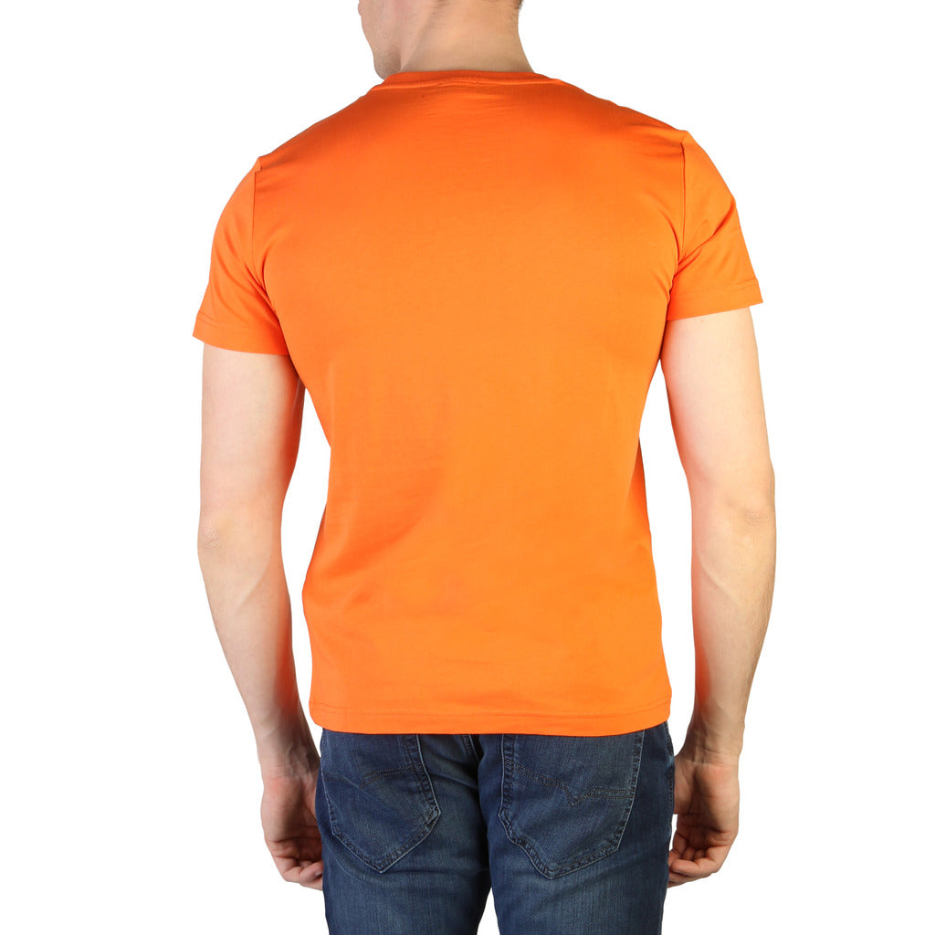 Diesel T-DIEGO-S13 Graphic Diesel Industry Print Orange Men's T-Shirt 00SEFY0091A