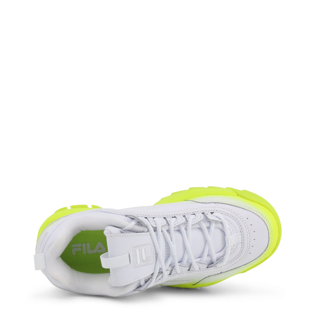 Fila Disruptor 2 Brights Fade White/Neon Green Women's Shoes 5FM00692-136