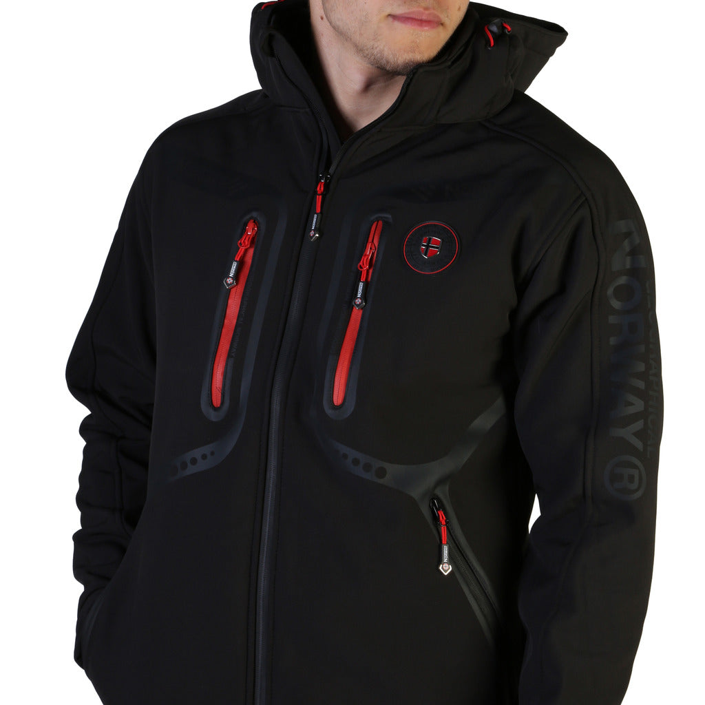 Geographical Norway Tinin Black Hooded Men's Jacket