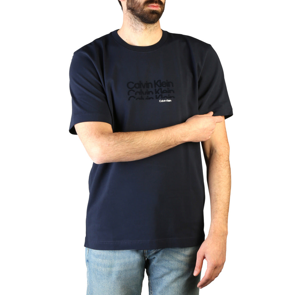 Calvin Klein Triple Logo Navy Men's T-Shirt K10K108835DW4