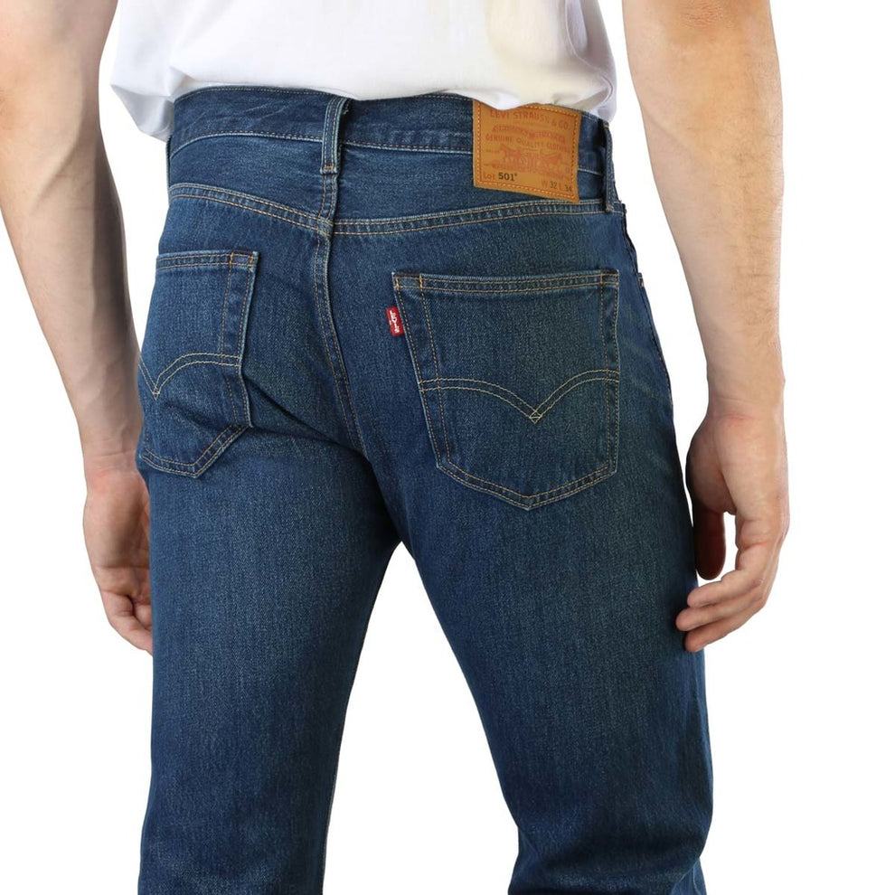 Levi's 501 Original Medium Indigo Stonewash Men's Jeans 005013343 – Becauze