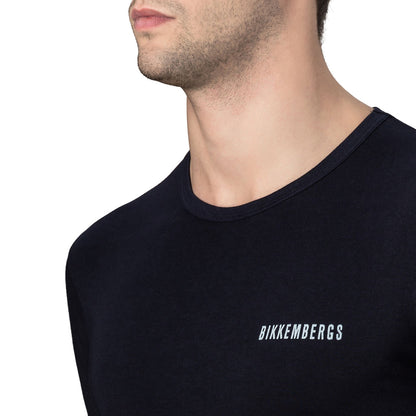 Bikkembergs 2-Pack Undershirt Blue Men's T-Shirt 100VBKT040863000
