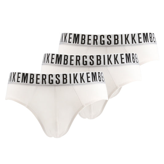 Bikkembergs 3-Pack Briefs White Men's Underwear 221BKK1USP01TR0000