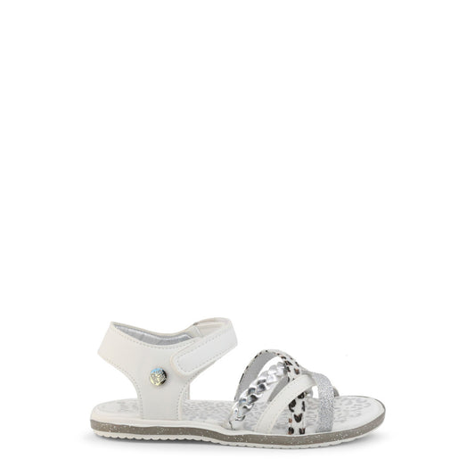 Shone Glitter White Girls Sandals 7193-021