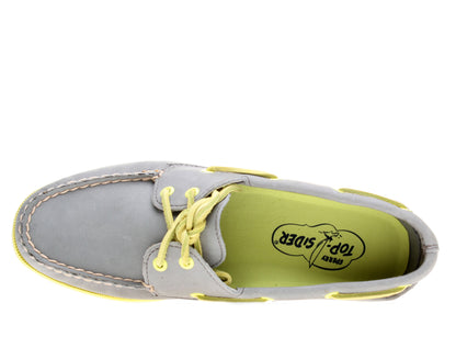 Sperry Top Sider Authentic Originals Grey/Yellow Women's Boat Shoes 9826413