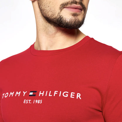 Tommy Hilfiger Slim Fit Logo Primary Red Men's T-Shirt MW0MW11797-XLG