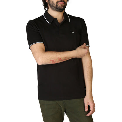 Calvin Klein Slim Stretch Cotton Black Men's Polo Shirt K10K108728BEH