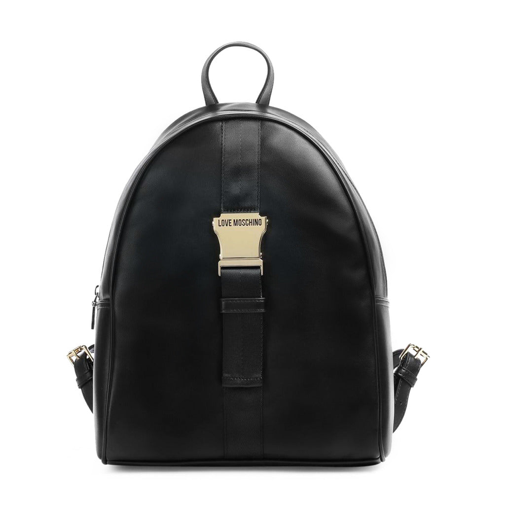 Love Moschino Logo Buckle Black Women's Backpack JC4372PP0FKH100A