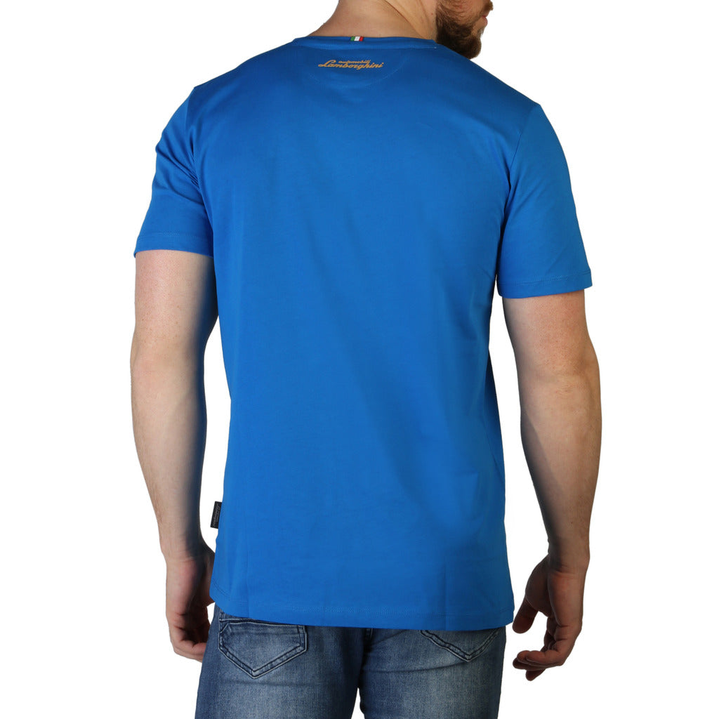Lamborghini Essential V-Neck Surf Blue Men's T-Shirts B3XVB7AI30260225