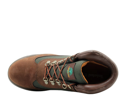 Timberland Waterproof Field Boot Dark Brown Nubuck/Green Men's Boots A18A6