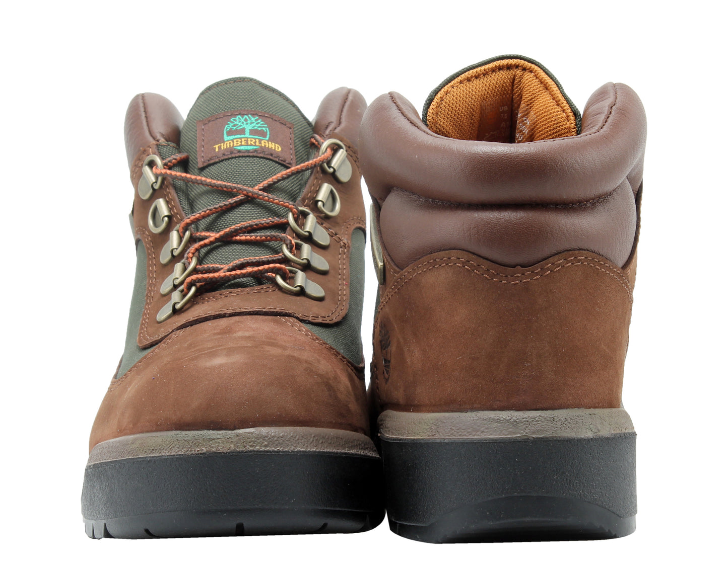 Timberland Waterproof Field Boot Dark Brown Nubuck/Green Men's Boots A18A6