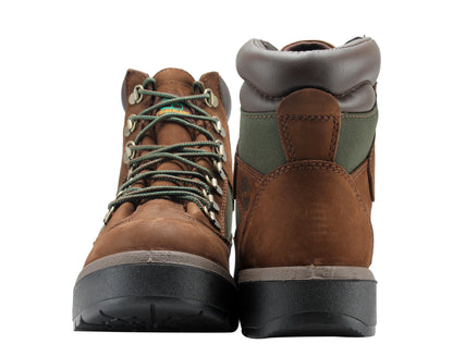 Timberland 6-Inch Waterproof Field Boot Dark Brown/Green Men's Boots A18AH