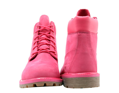 Timberland 6-Inch Premium Waterproof Rose Red Junior Big Girls Boots A1ODE