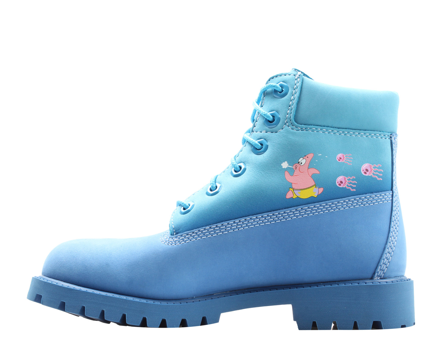 Timberland x SpongeBob Prem 6-Inch Waterproof Junior Blue Big Kids Boots A22M7