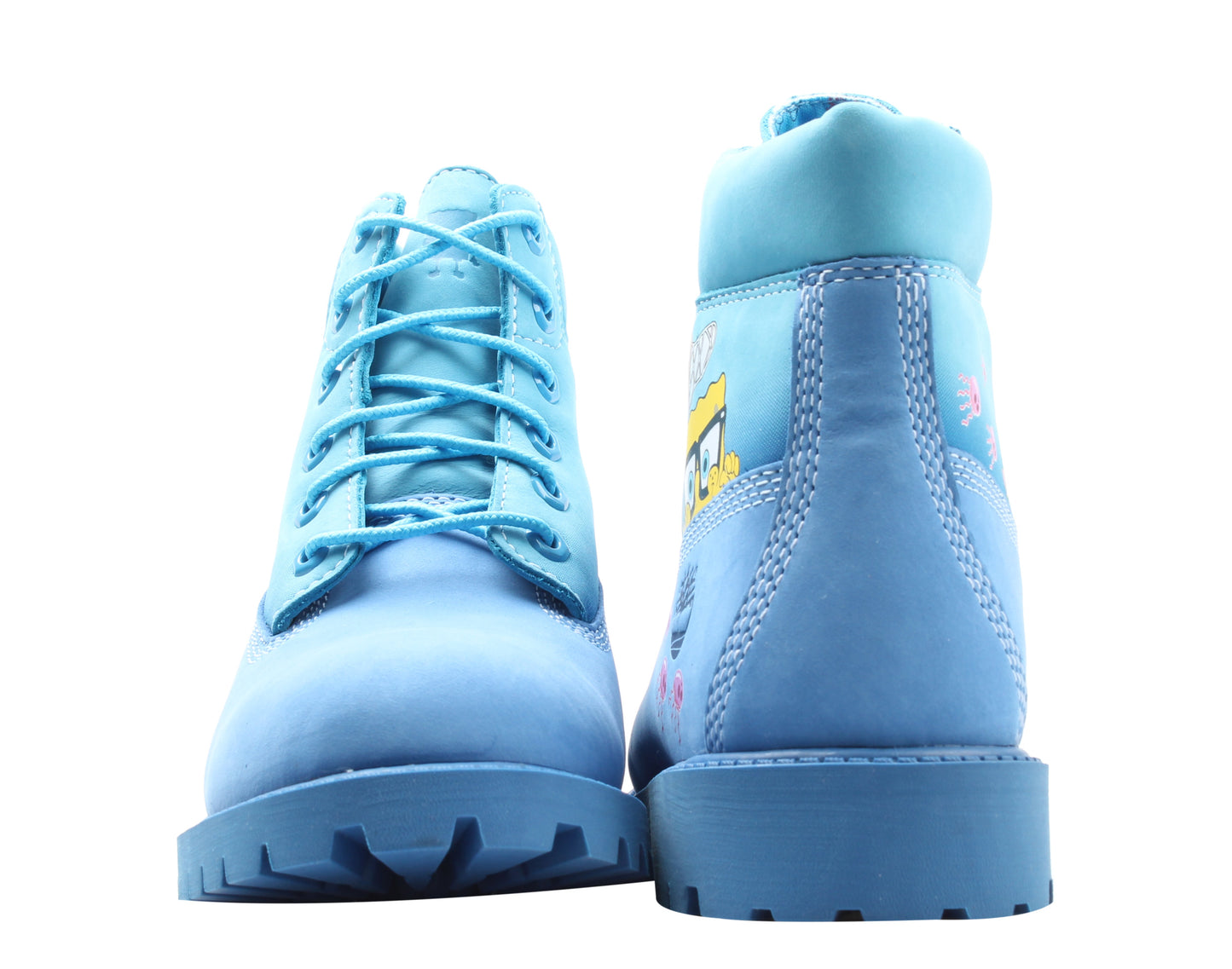 Timberland x SpongeBob Prem 6-Inch Waterproof Junior Blue Big Kids Boots A22M7