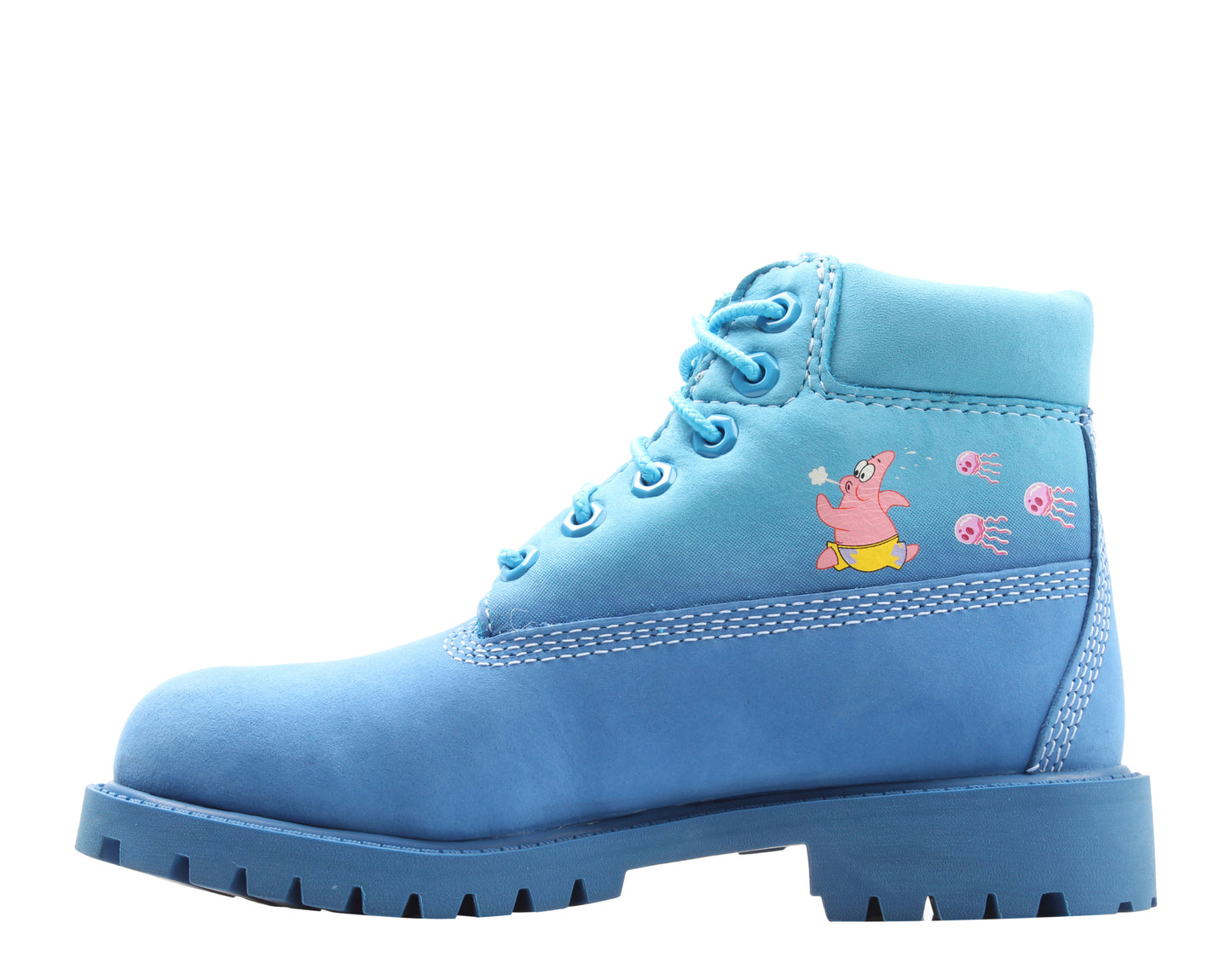 Timberland x SpongeBob Prem 6-Inch Waterproof Blue Little Kids Boots A257P