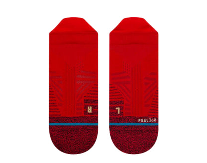 Stance Feel 360 - Athletic Tab ST Red Ankle Socks A258A20ATS-RED