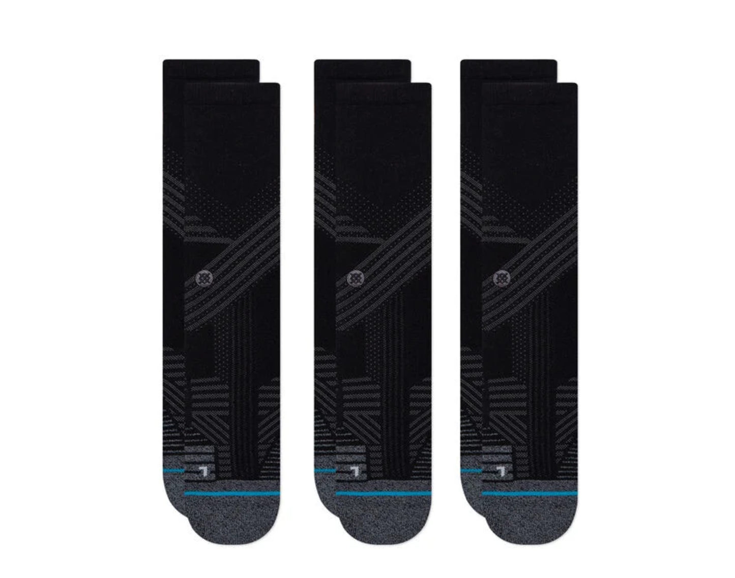 Stance Feel 360 - Athletic Crew 3 Pack Black/Black Socks A558A20ACR-BLK