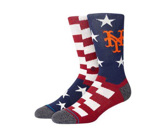 Stance MLB Classic Brigade New York Mets 2 Navy Crew Socks A558A20NYM-NVY