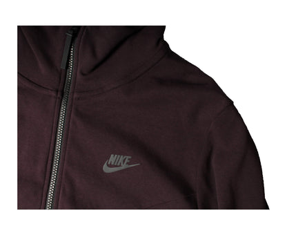 Nike Sportswear Tech Full-Zip Burgundy Ash/Black Men's Hoodie AA3784-659
