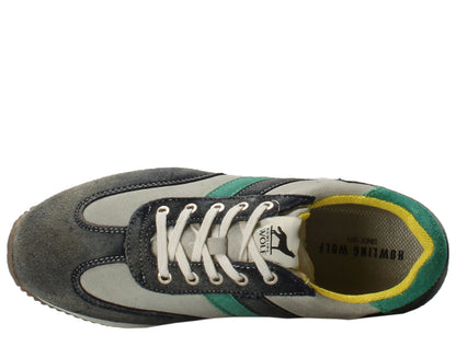 Howling Wolf Adelaid Navy/Green Men's Casual Shoes ADELAIDE-013