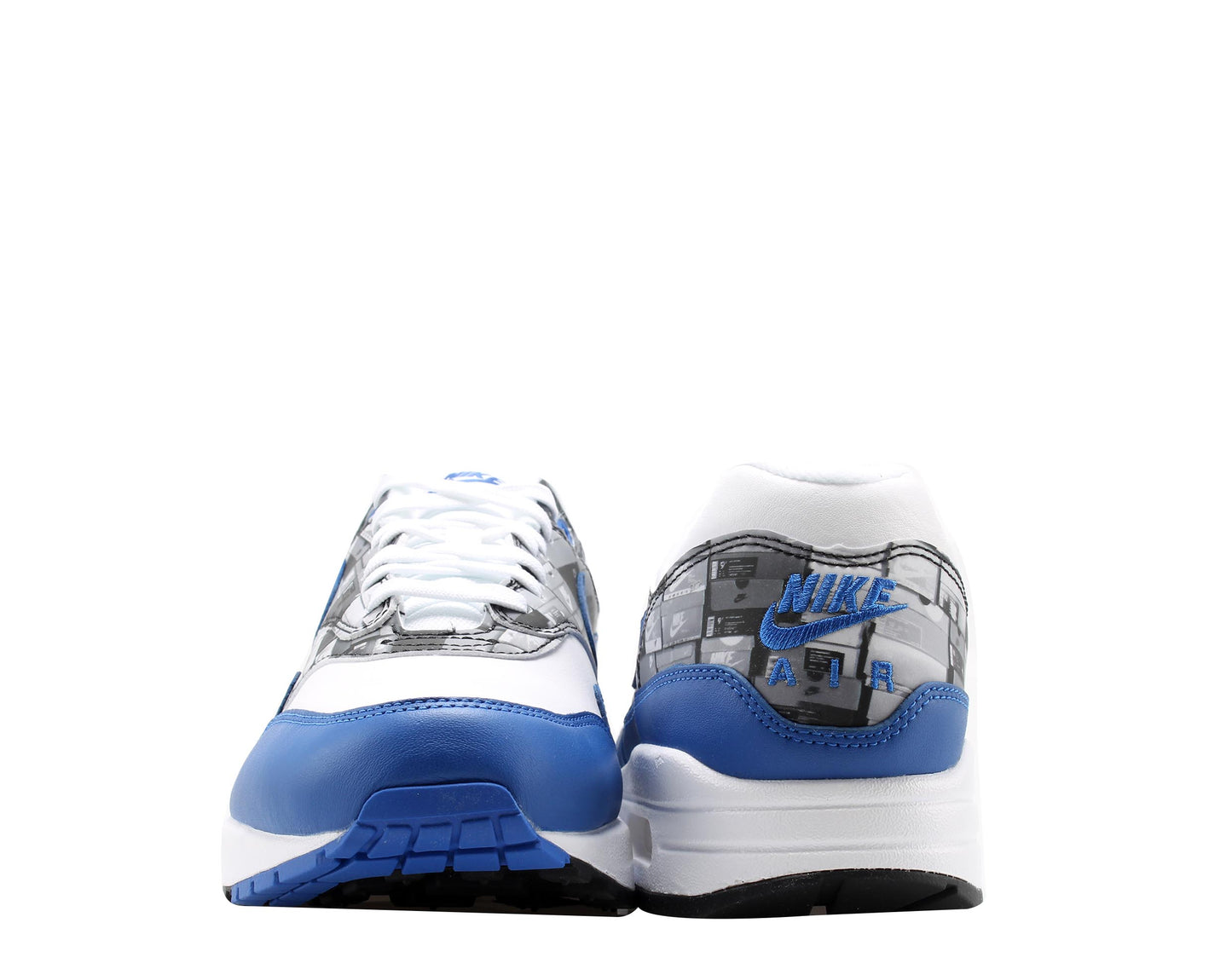 Nike Air Max 1 Print White/Game Royal/Grey Men's Running Shoes AQ0927-100