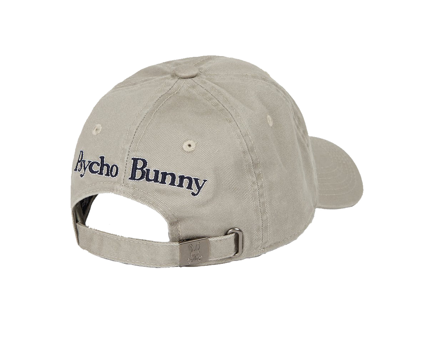 Psycho Bunny Sunbleached Greige Beige Men's Cap Dad Hat B6A815E1HT-GGE