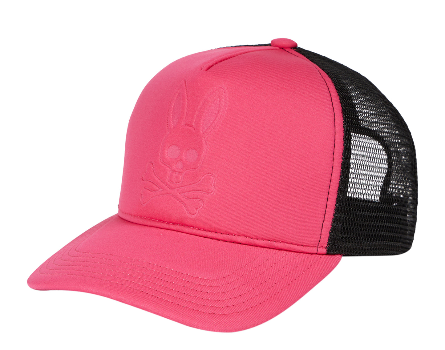 Psycho Bunny Embossed Baseball Hibiscus Pink Men's Cap B6A977E1HT-HBC