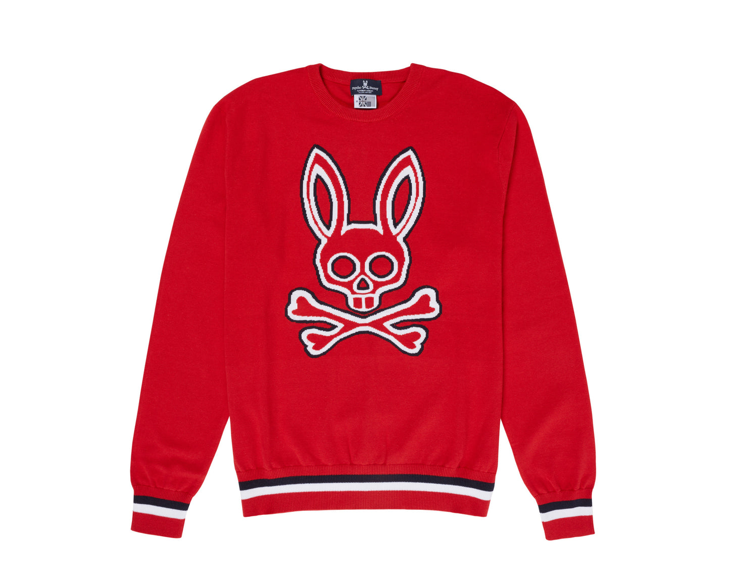 Psycho Bunny Furley Brilliant Red Men's Sweater B6E581H1CO-BRI